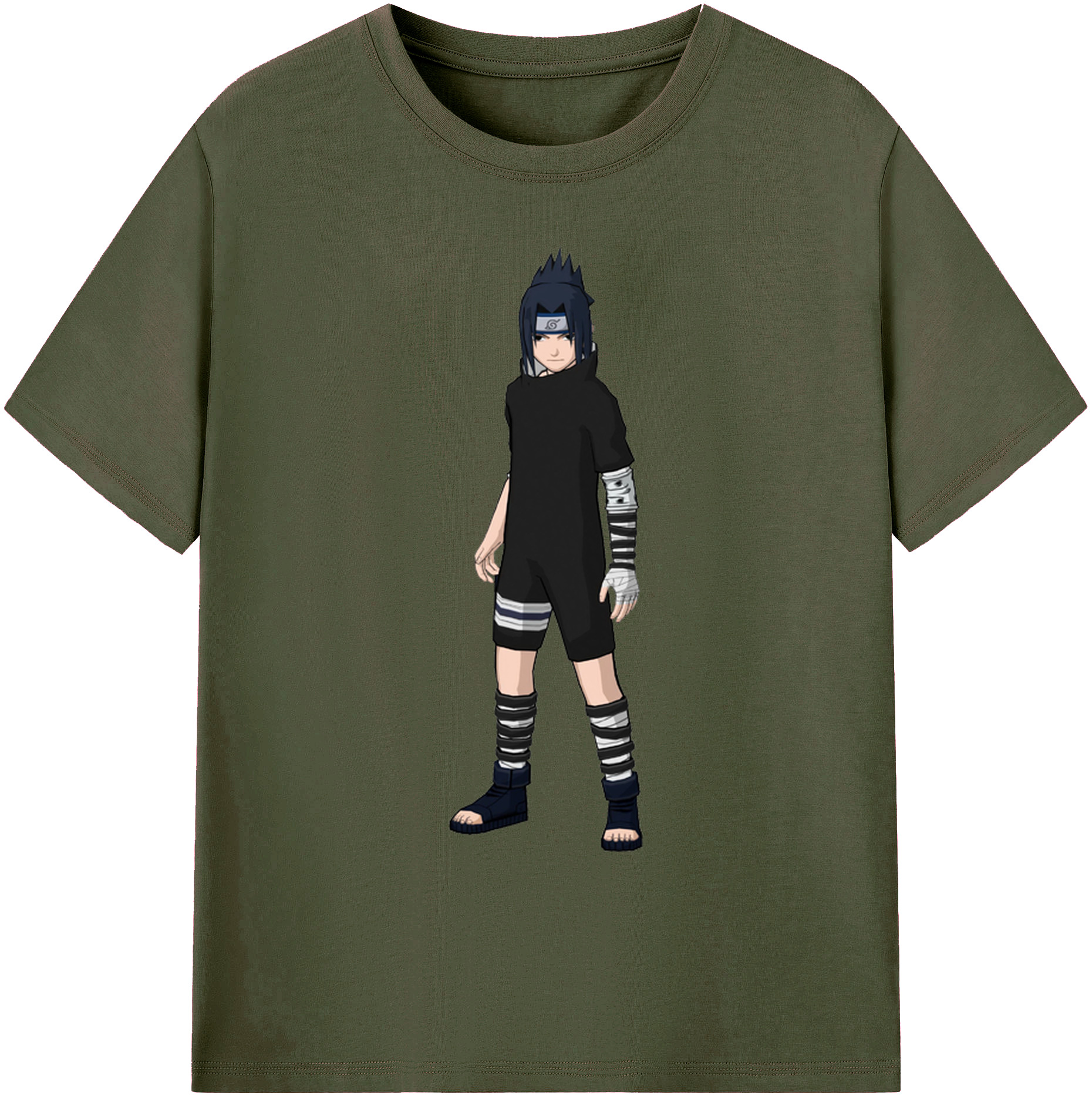 （画像用） NARUTO -ナルト- うちは サスケ Uchiha Sasuke 綿100％ メンズ半袖Tシャツ｜肌触りやわらか＆通気性